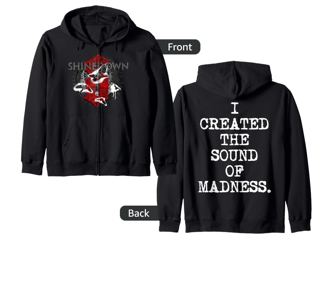 Amazon.com: Shinedown Madness Clockwork Zip Hoodie
